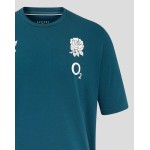 Men's England Rugby 25/26 Travel Short Sleeve Tee - Reflecting Pond Men's England Rugby 25/26 Travel Short Sleeve Tee - Reflecting Pond