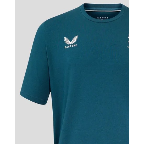 Men's England Rugby 25/26 Travel Short Sleeve Tee - Reflecting Pond Men's England Rugby 25/26 Travel Short Sleeve Tee - Reflecting Pond