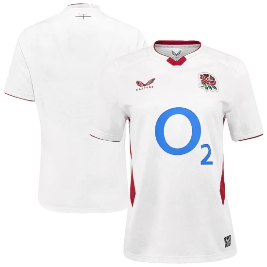 England Rugby Home Replica Jersey 2025/26 - White - Womens England Rugby Home Replica Jersey 2025/26 - White - Womens