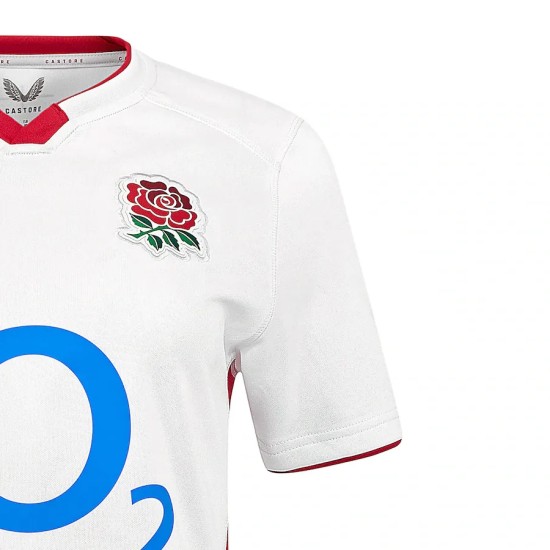 England Rugby Home Replica Jersey 2025/26 - White - Womens England Rugby Home Replica Jersey 2025/26 - White - Womens