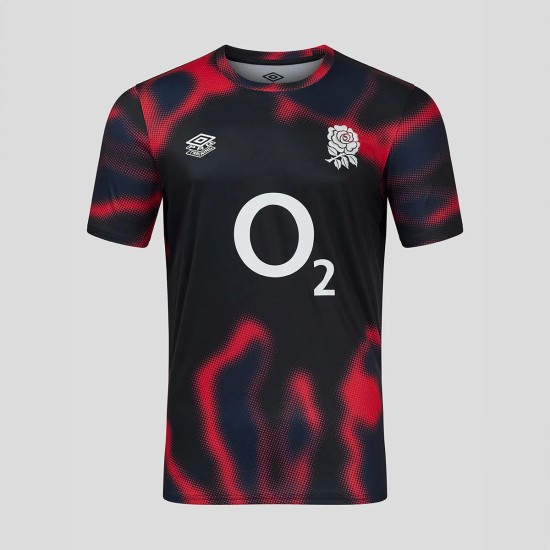 England Rugby Team Home Classic Jersey 2024/25 - Red and Black - Mens England Rugby Team Home Classic Jersey 2024/25 - Red and Black - Mens